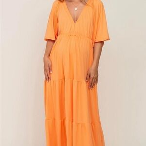 Orange Maternity Dress